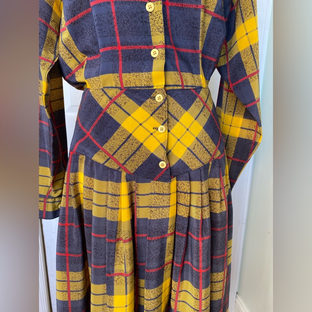 1980s/90s Vivienne Westwood Style Marvin Singer for Depeche Mode Drop Waist Dres - Picture 6 of 9